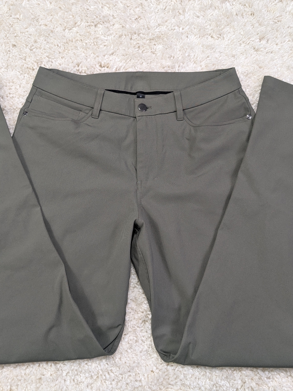 lululemon athletica Men's Olive Green Stretch Chinos